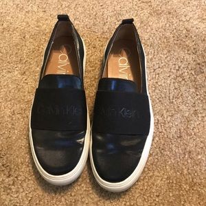 Calvin Klein Black Slip On Sneakers